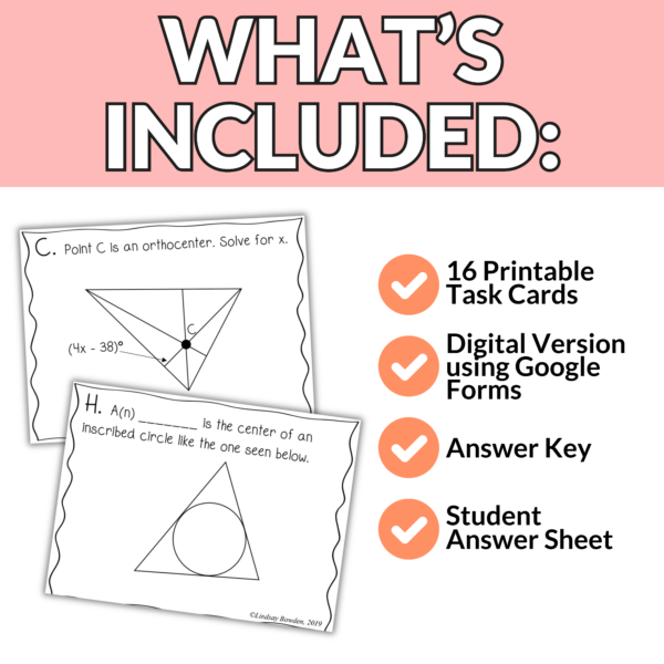 Triangle Centers Task Cards - Image 2