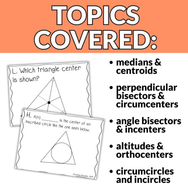 Triangle Centers Task Cards - Image 3