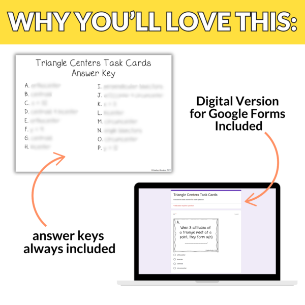 Triangle Centers Task Cards - Image 4