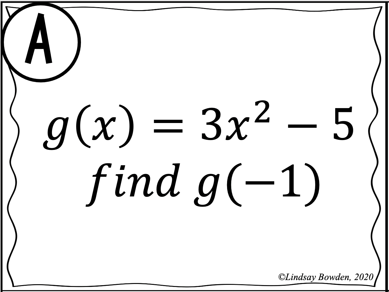 Evaluating Functions Digital Task Cards Lindsay Bowden