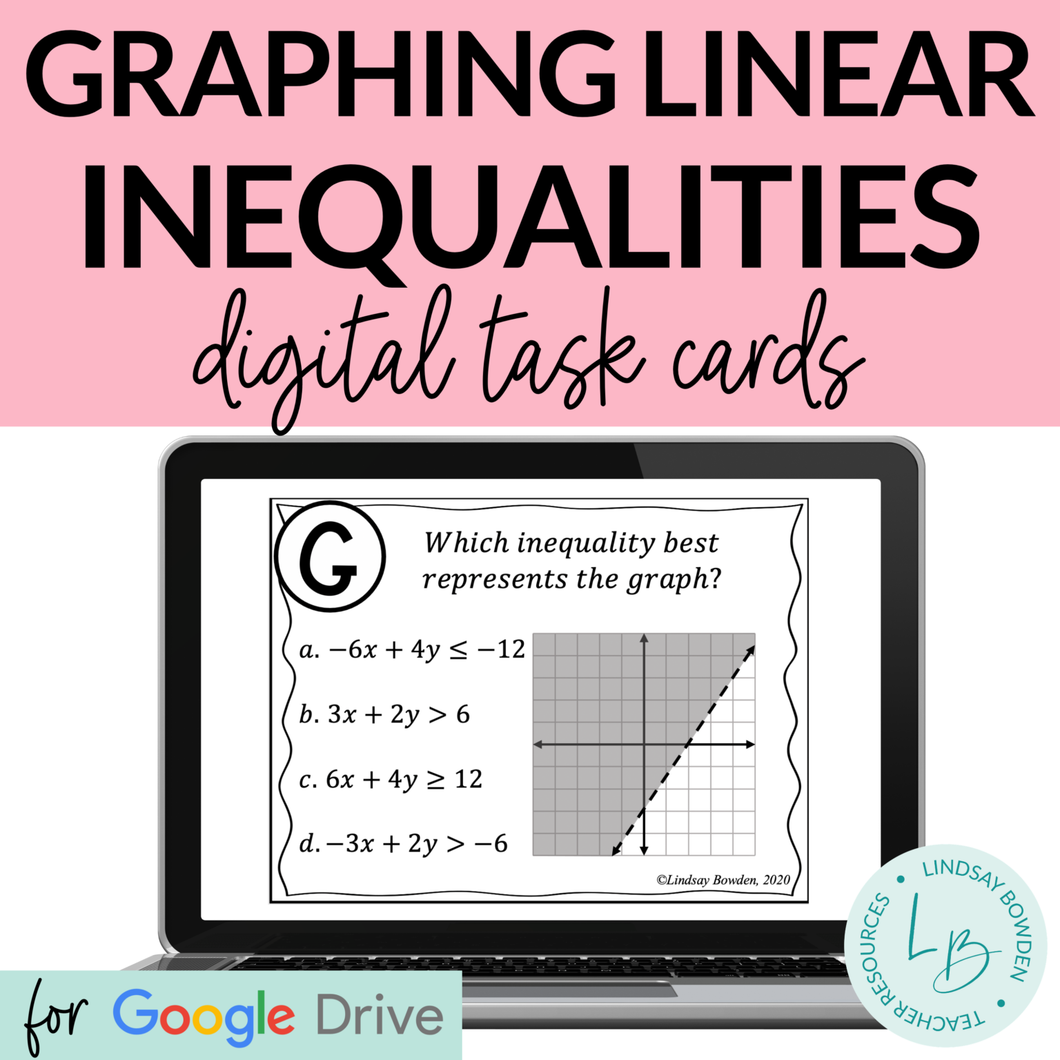 Linear Inequalities Digital Task Cards - Lindsay Bowden