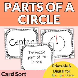Parts of a Circle Card Sort