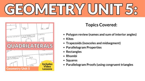 Quadrilaterals and Parallelograms Unit (Geometry Unit 5) - Image 2