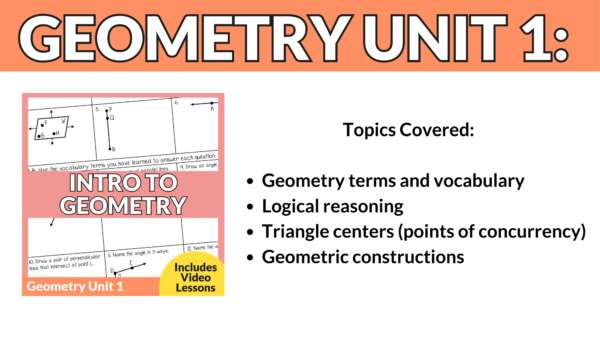 Intro to Geometry Unit (Geometry Unit 1) - Image 2