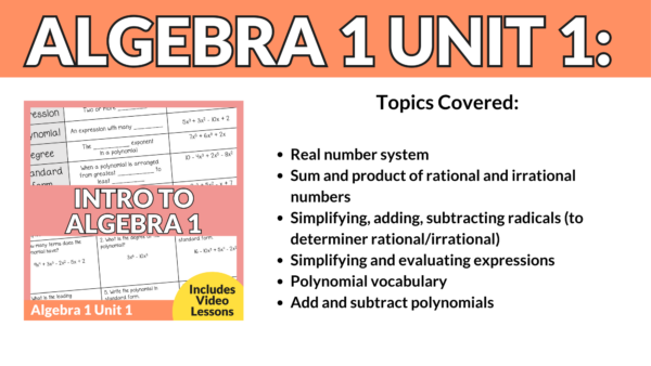 Intro to Algebra Unit Bundle (Algebra 1 Unit 1) - Image 2