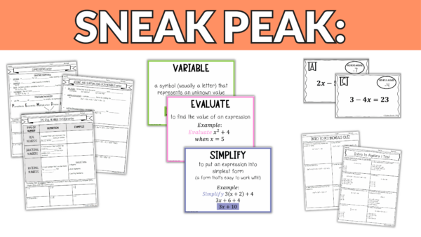 Intro to Algebra Unit Bundle (Algebra 1 Unit 1) - Image 5