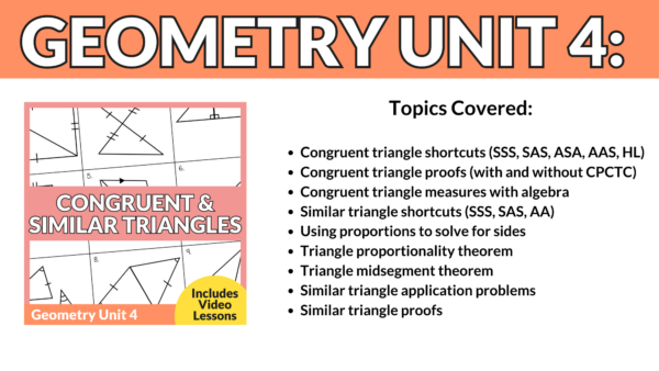 Congruent & Similar Triangles Unit (Geometry Unit 4) - Image 2