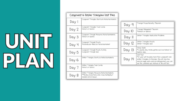 Congruent & Similar Triangles Unit (Geometry Unit 4) - Image 3