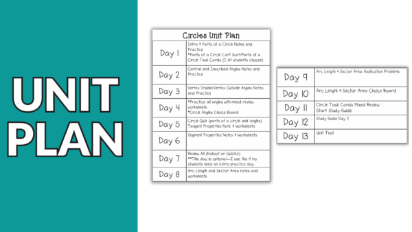 Circles Unit (Geometry Unit 7) - Image 3