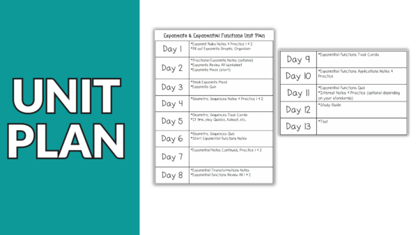 Exponents & Exponentials Unit (Algebra 1 Unit 6) - Image 3