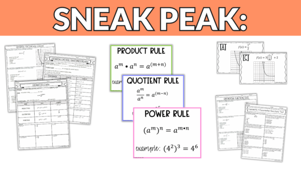 Exponents & Exponentials Unit (Algebra 1 Unit 6) - Image 4