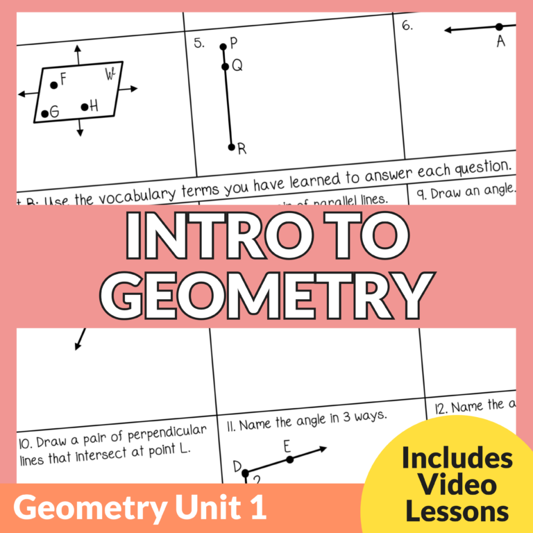 Intro to Geometry Unit (Geometry Unit 1) - Lindsay Bowden