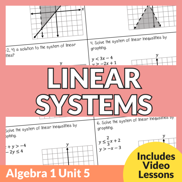 Linear Systems Unit (Algebra 1 Unit 5)