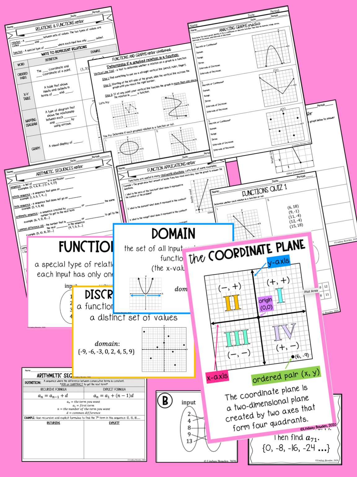 algebra 2 1.1 homework relations and functions