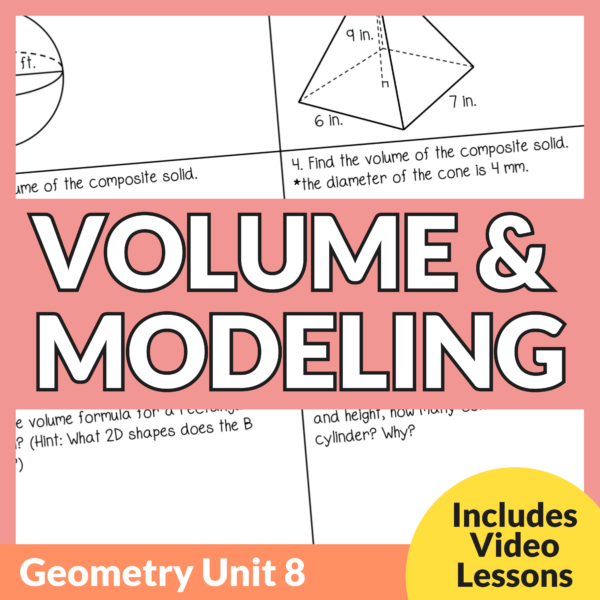 Volume & Modeling Unit (Geometry Unit 8)