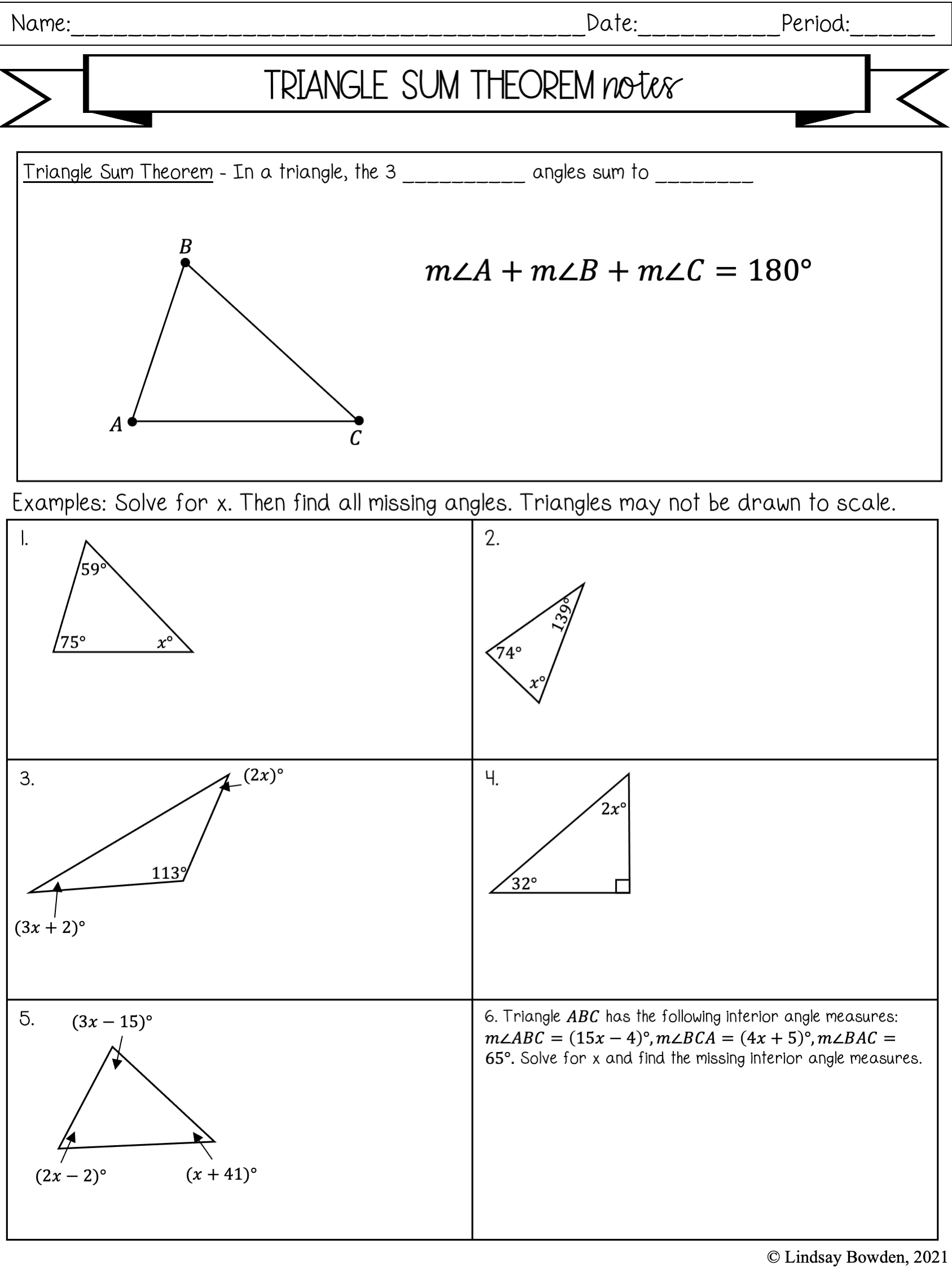 Triangle Sum Theorem 