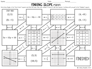 A screenshot showing an example of a maze activity for a high school math class is shown.