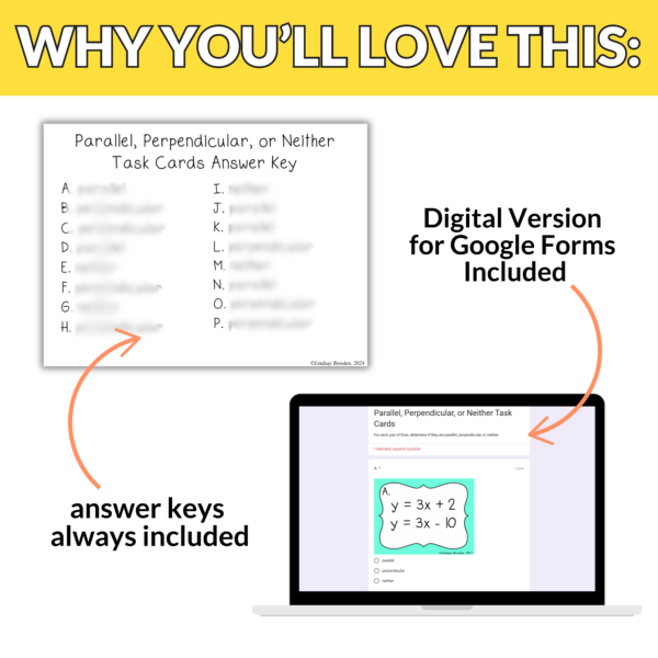 Parallel, Perpendicular, or Neither Task Cards - Image 4