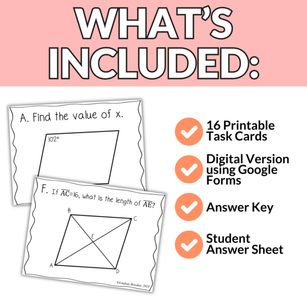 Parallelogram Task Cards - Image 2