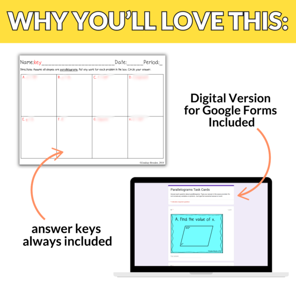 Parallelogram Task Cards - Image 4