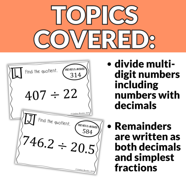 Multi-Digit Division with Decimals Scavenger Hunt - Image 3