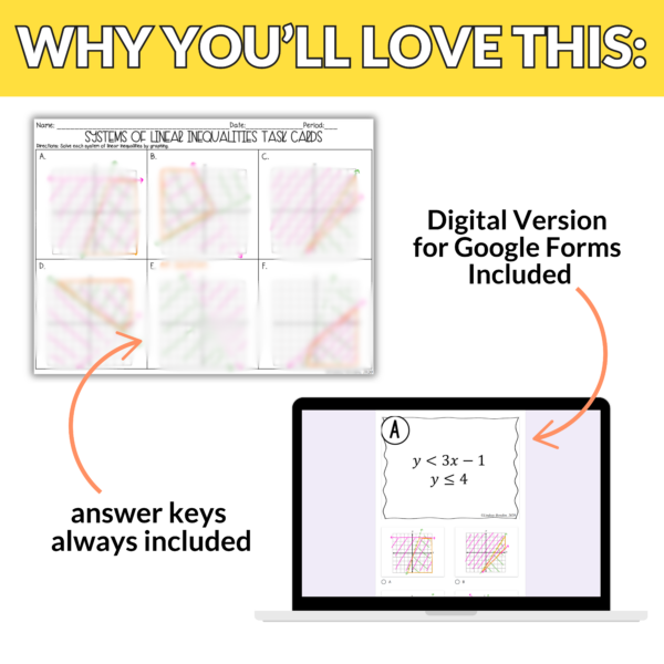 Systems of Linear Inequalities Task Cards - Image 3