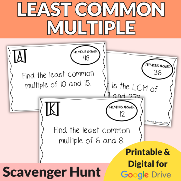 Least Common Multiple Scavenger Hunt