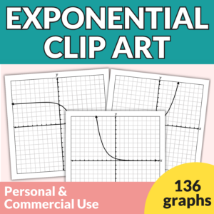 Exponential Function Graphs Clipart