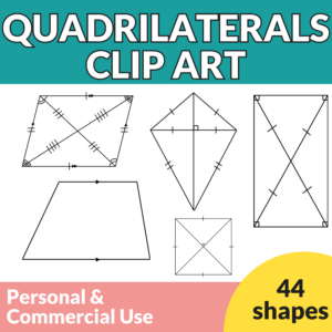 Quadrilaterals Clipart Math Clipart Personal & Commercial Use