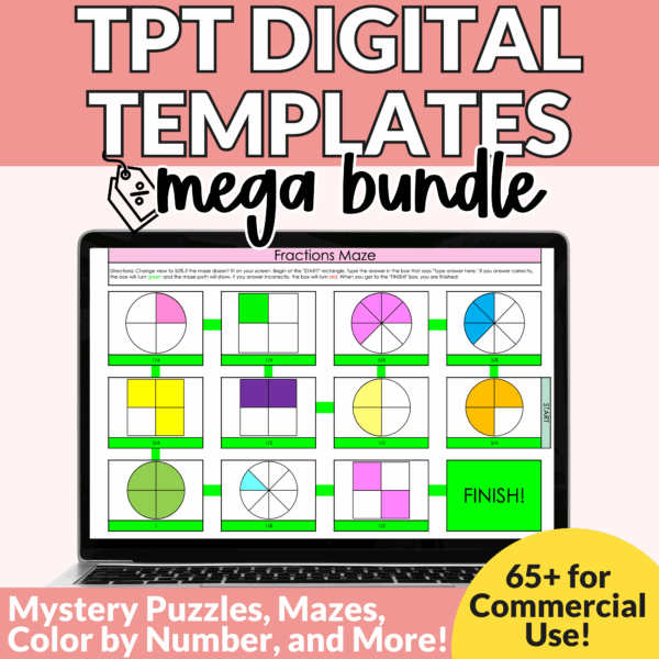 TPT Seller Templates (Mystery Puzzles, Color by Number, Mazes) | Commercial Use