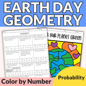 Probability of Simple and Compound Events Earth Day Coloring Activity
