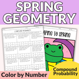 Geometry Compound Probability Spring Color by Number