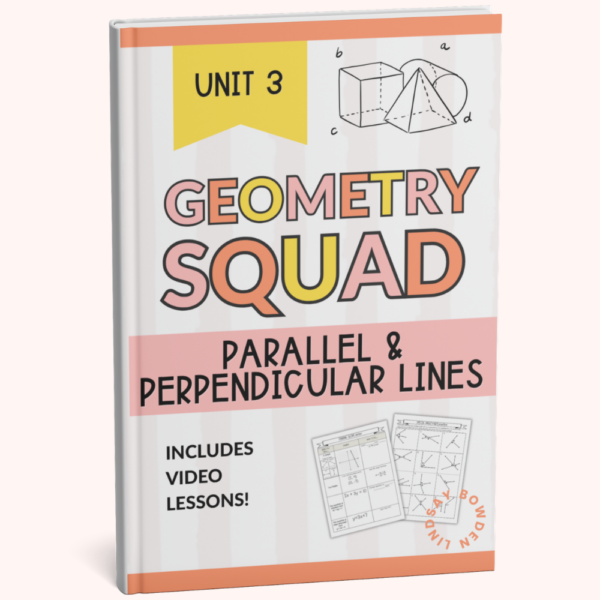 Parallel & Perpendicular Lines Geometry Workbook for Grades 8-12 ...