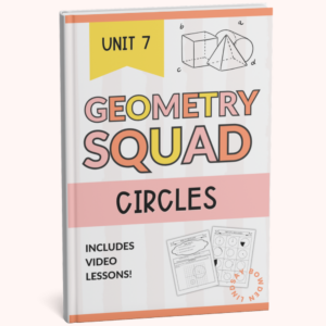 Circles Workbook for High School Geometry