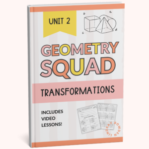 Geometry Transformations Workbook: Translations, Reflections, Rotations, and Dilations for Grades 8-12