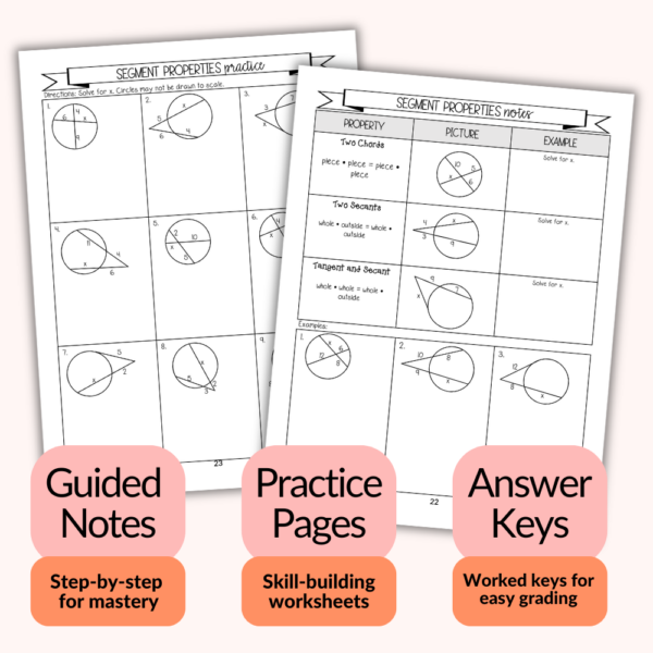 Circles Workbook for High School Geometry - Lindsay Bowden